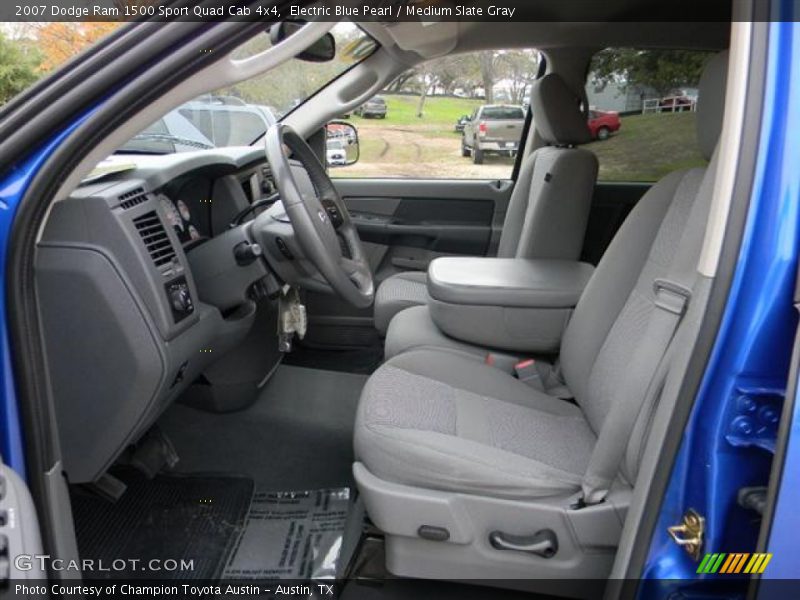 Electric Blue Pearl / Medium Slate Gray 2007 Dodge Ram 1500 Sport Quad Cab 4x4
