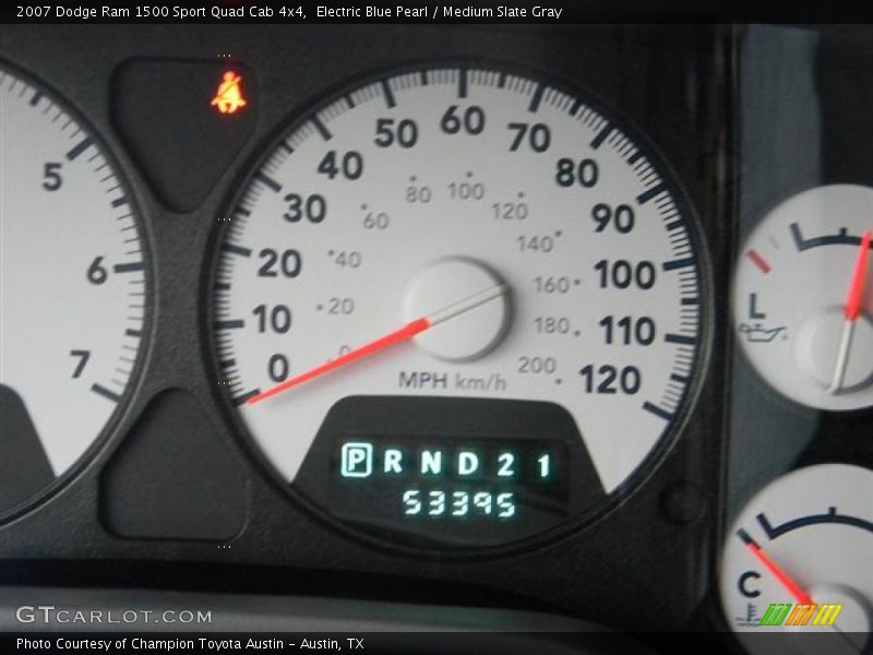 Electric Blue Pearl / Medium Slate Gray 2007 Dodge Ram 1500 Sport Quad Cab 4x4