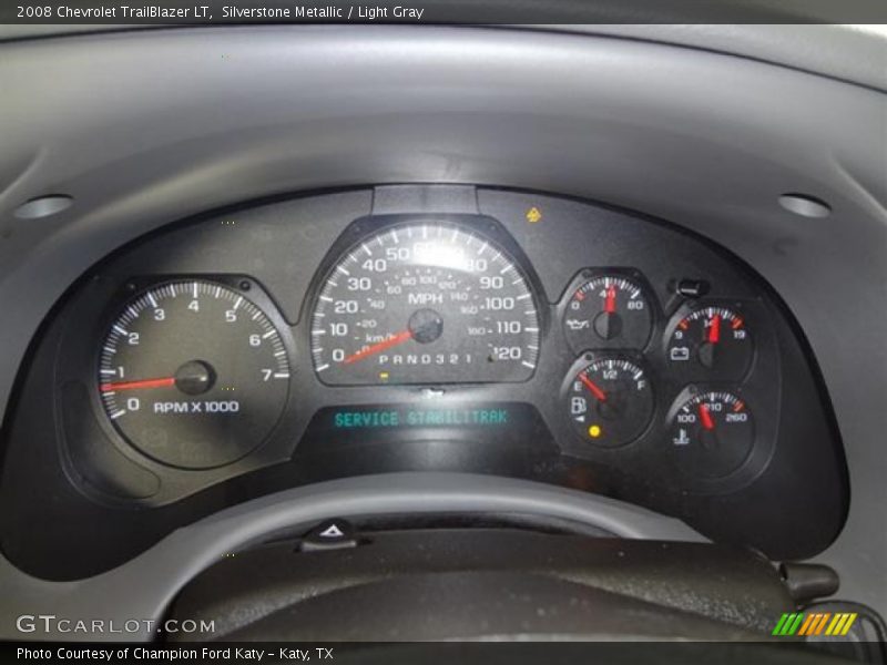 Silverstone Metallic / Light Gray 2008 Chevrolet TrailBlazer LT