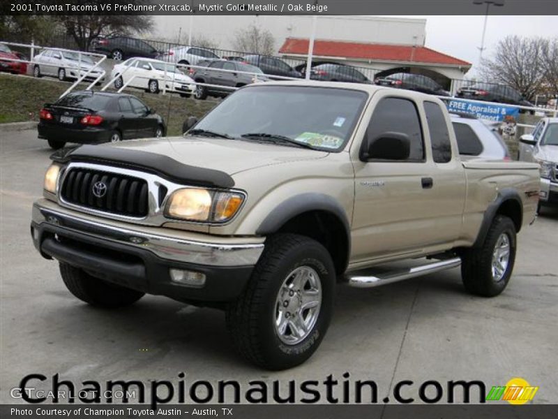 Mystic Gold Metallic / Oak Beige 2001 Toyota Tacoma V6 PreRunner Xtracab