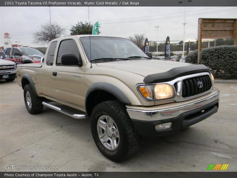 Mystic Gold Metallic / Oak Beige 2001 Toyota Tacoma V6 PreRunner Xtracab