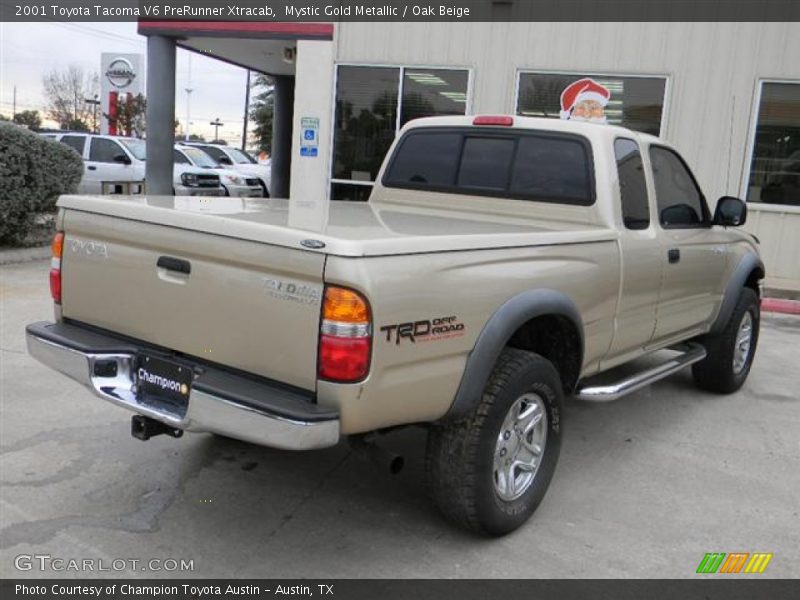 Mystic Gold Metallic / Oak Beige 2001 Toyota Tacoma V6 PreRunner Xtracab
