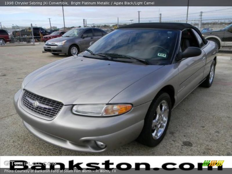 Bright Platinum Metallic / Agate Black/Light Camel 1998 Chrysler Sebring JXi Convertible