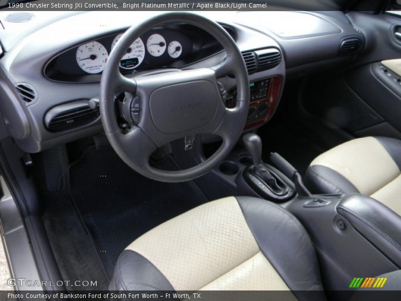 Agate Black/Light Camel Interior - 1998 Sebring JXi Convertible 