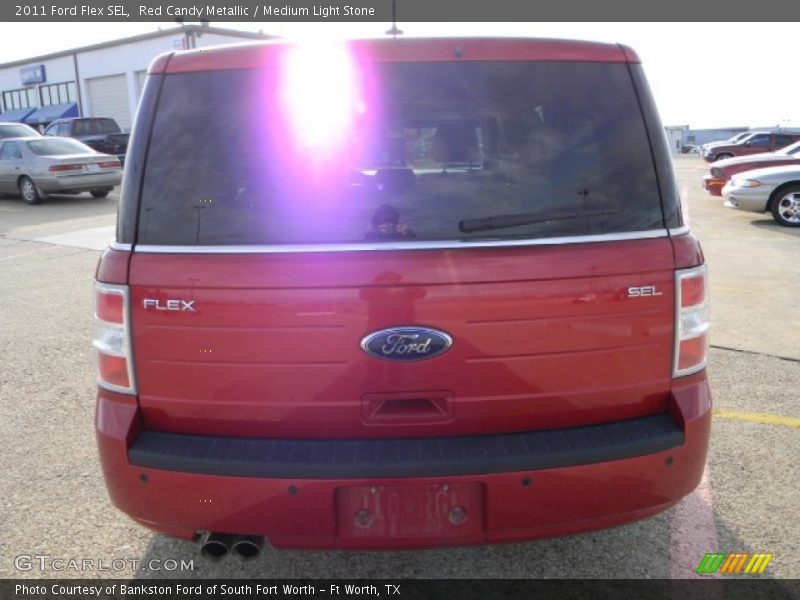 Red Candy Metallic / Medium Light Stone 2011 Ford Flex SEL