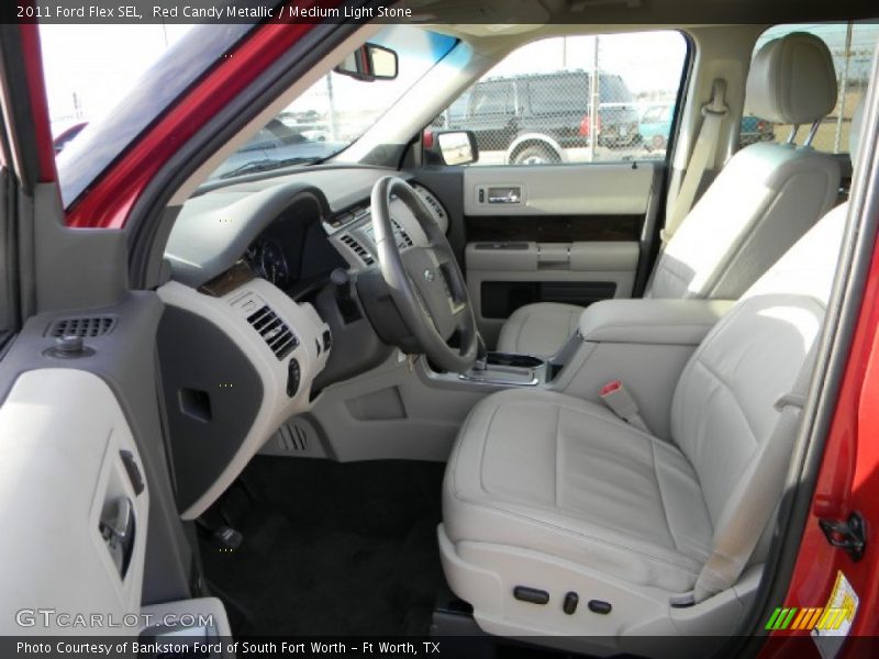 Red Candy Metallic / Medium Light Stone 2011 Ford Flex SEL