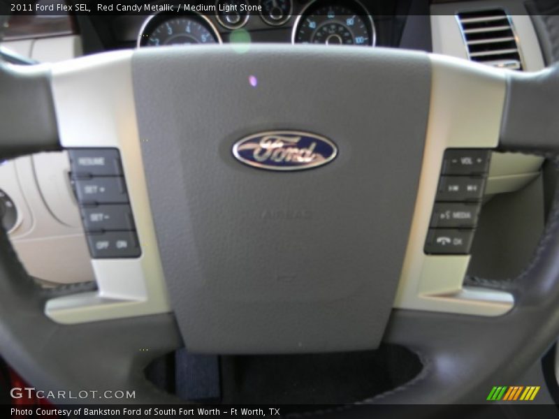 Red Candy Metallic / Medium Light Stone 2011 Ford Flex SEL