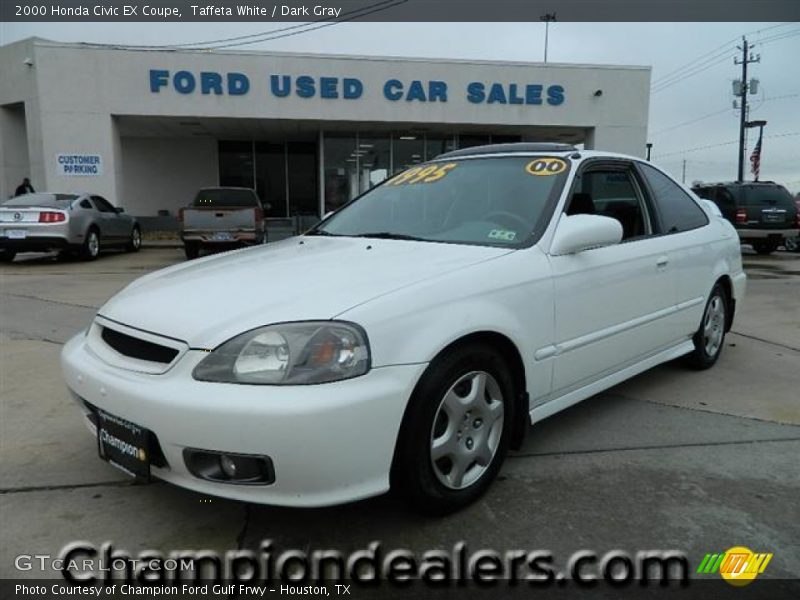 Taffeta White / Dark Gray 2000 Honda Civic EX Coupe