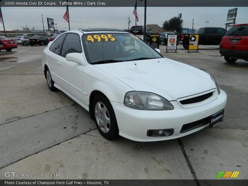 Taffeta White / Dark Gray 2000 Honda Civic EX Coupe