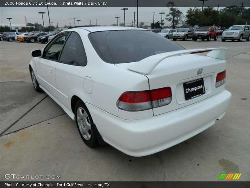 Taffeta White / Dark Gray 2000 Honda Civic EX Coupe
