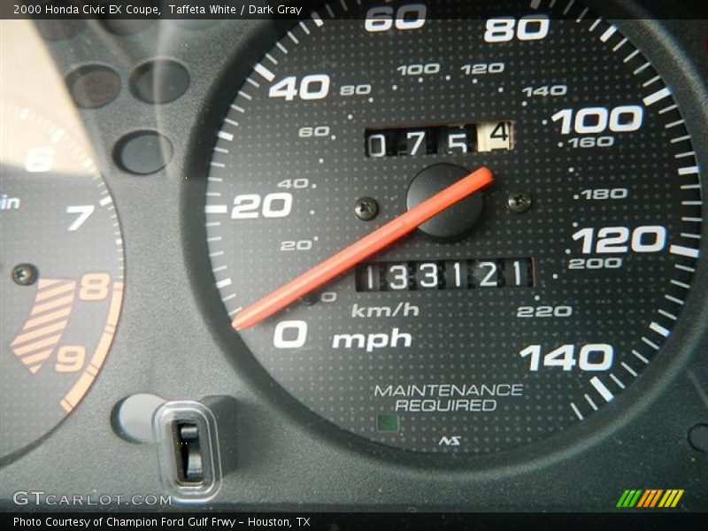 Taffeta White / Dark Gray 2000 Honda Civic EX Coupe