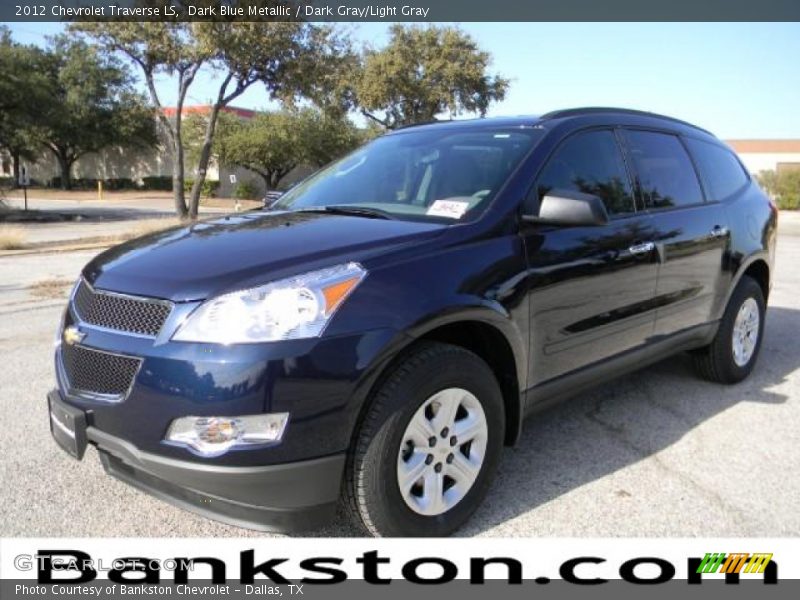 Dark Blue Metallic / Dark Gray/Light Gray 2012 Chevrolet Traverse LS