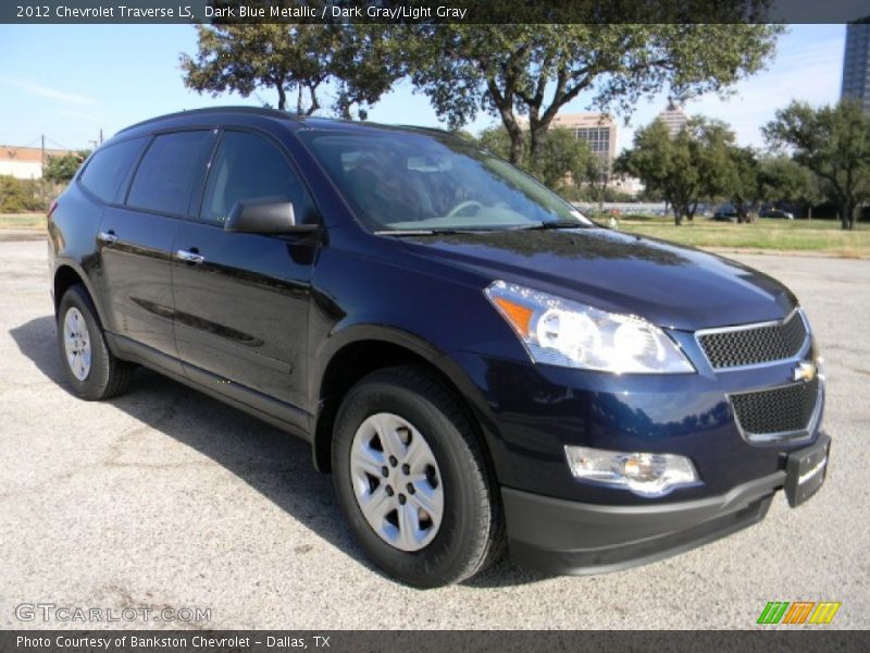 Dark Blue Metallic / Dark Gray/Light Gray 2012 Chevrolet Traverse LS