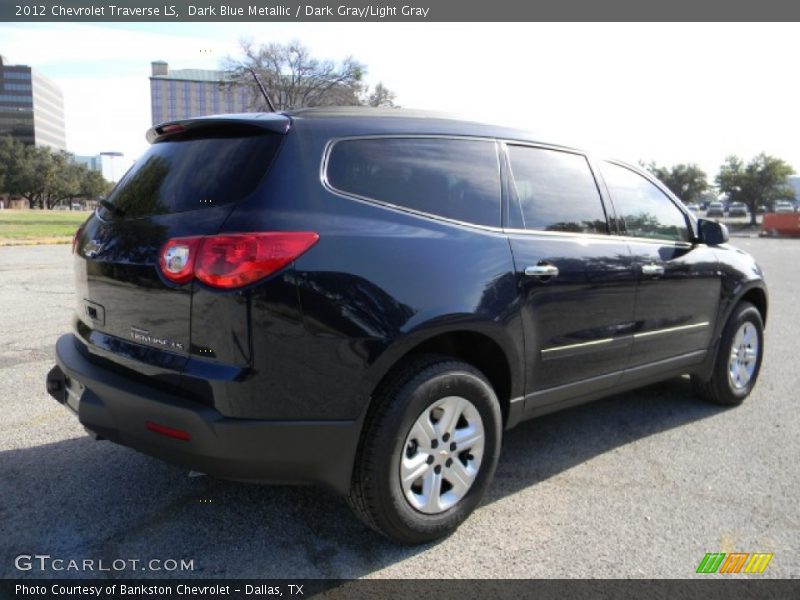 Dark Blue Metallic / Dark Gray/Light Gray 2012 Chevrolet Traverse LS