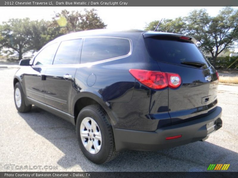 Dark Blue Metallic / Dark Gray/Light Gray 2012 Chevrolet Traverse LS