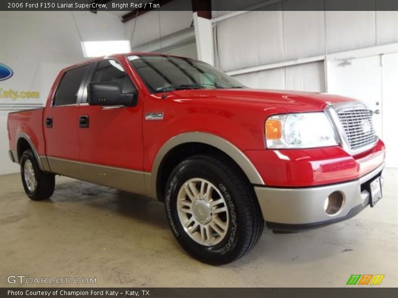 Bright Red / Tan 2006 Ford F150 Lariat SuperCrew