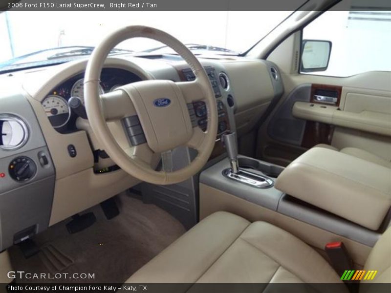 Bright Red / Tan 2006 Ford F150 Lariat SuperCrew