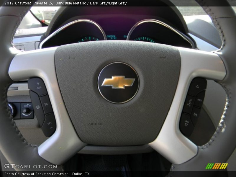Dark Blue Metallic / Dark Gray/Light Gray 2012 Chevrolet Traverse LS