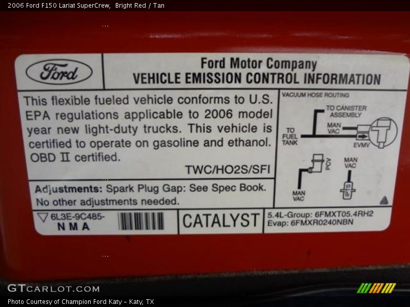 Bright Red / Tan 2006 Ford F150 Lariat SuperCrew
