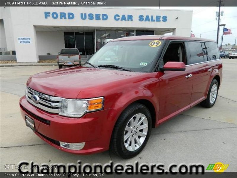Redfire Metallic / Charcoal Black 2009 Ford Flex SEL AWD