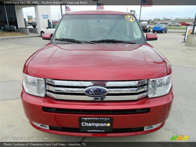 Redfire Metallic / Charcoal Black 2009 Ford Flex SEL AWD