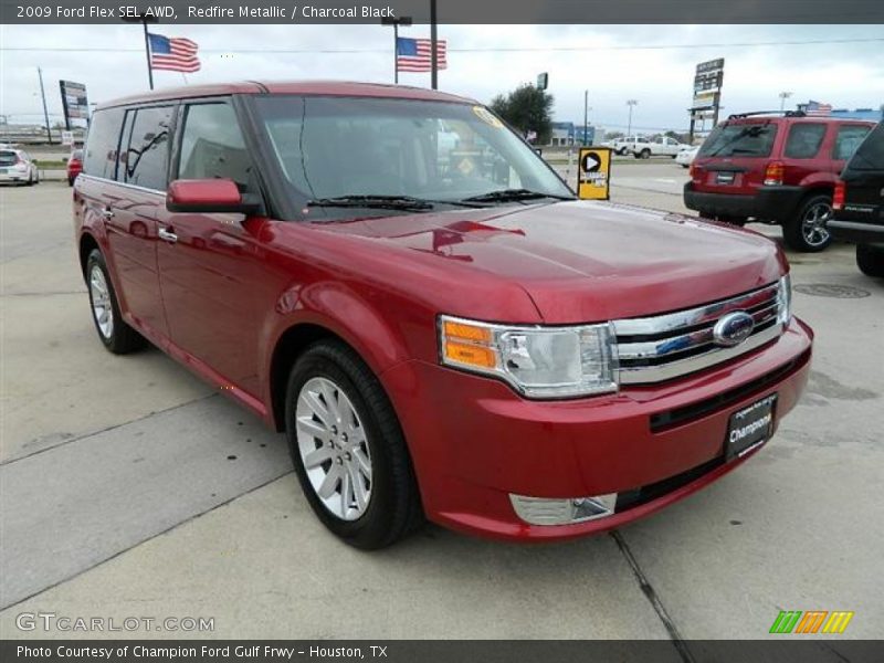 Redfire Metallic / Charcoal Black 2009 Ford Flex SEL AWD