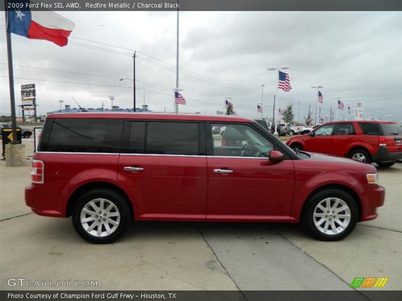 Redfire Metallic / Charcoal Black 2009 Ford Flex SEL AWD