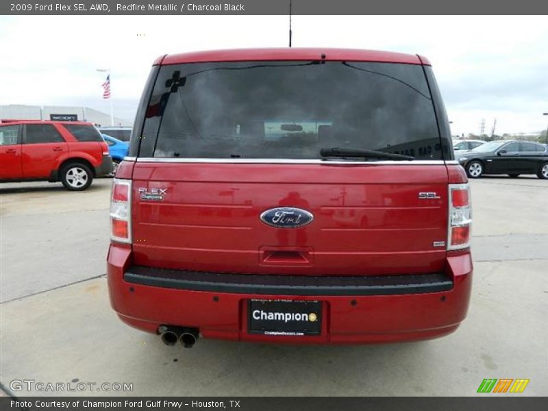 Redfire Metallic / Charcoal Black 2009 Ford Flex SEL AWD