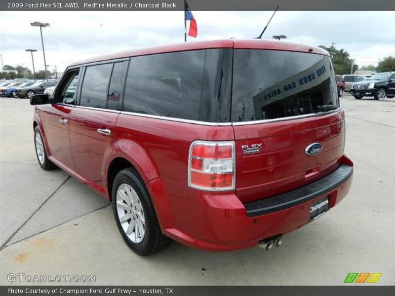 Redfire Metallic / Charcoal Black 2009 Ford Flex SEL AWD