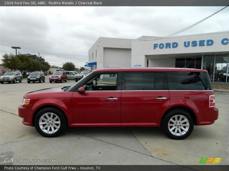 Redfire Metallic / Charcoal Black 2009 Ford Flex SEL AWD