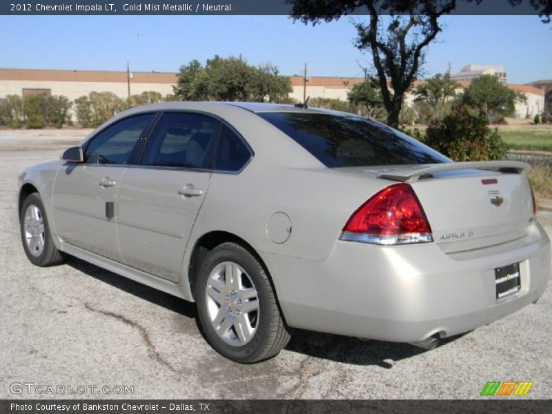 Gold Mist Metallic / Neutral 2012 Chevrolet Impala LT