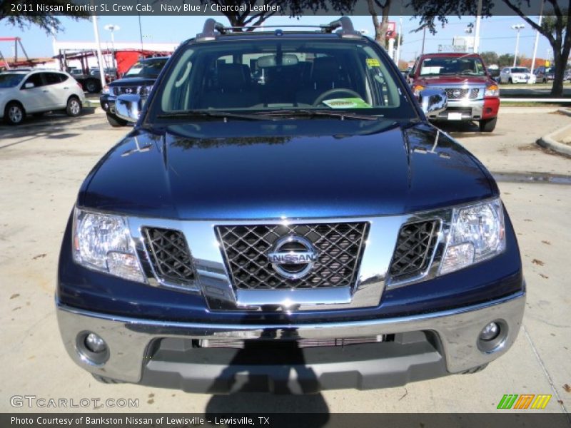 Navy Blue / Charcoal Leather 2011 Nissan Frontier SL Crew Cab