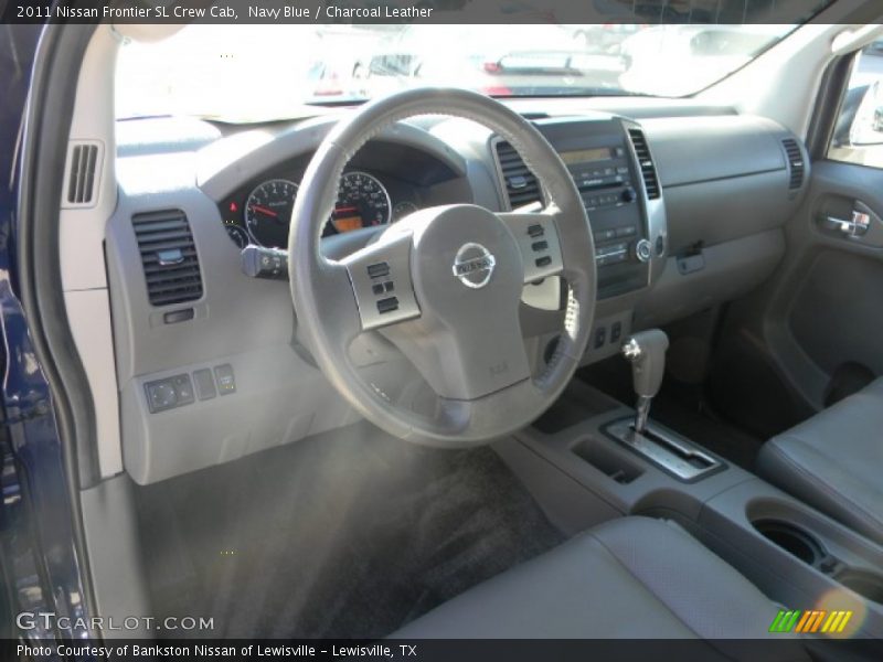 Navy Blue / Charcoal Leather 2011 Nissan Frontier SL Crew Cab