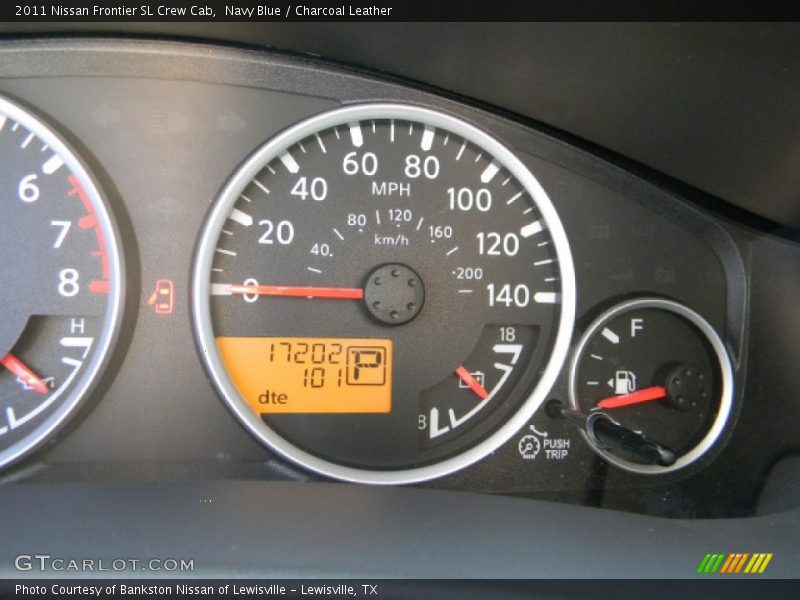 Navy Blue / Charcoal Leather 2011 Nissan Frontier SL Crew Cab