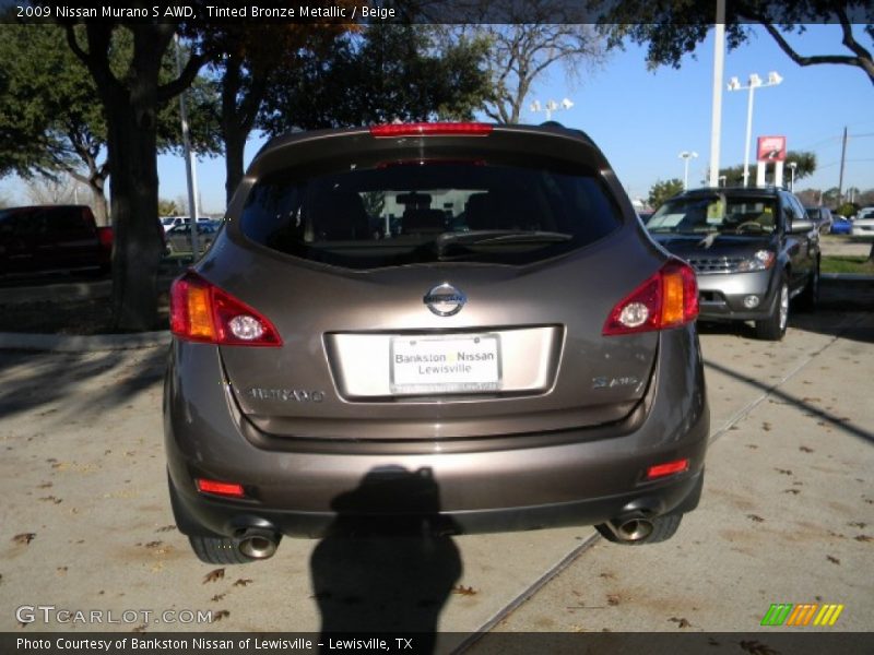 Tinted Bronze Metallic / Beige 2009 Nissan Murano S AWD