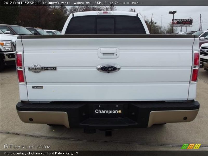 Oxford White / King Ranch Chaparral Leather 2012 Ford F150 King Ranch SuperCrew 4x4