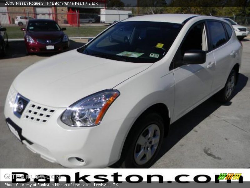 Phantom White Pearl / Black 2008 Nissan Rogue S