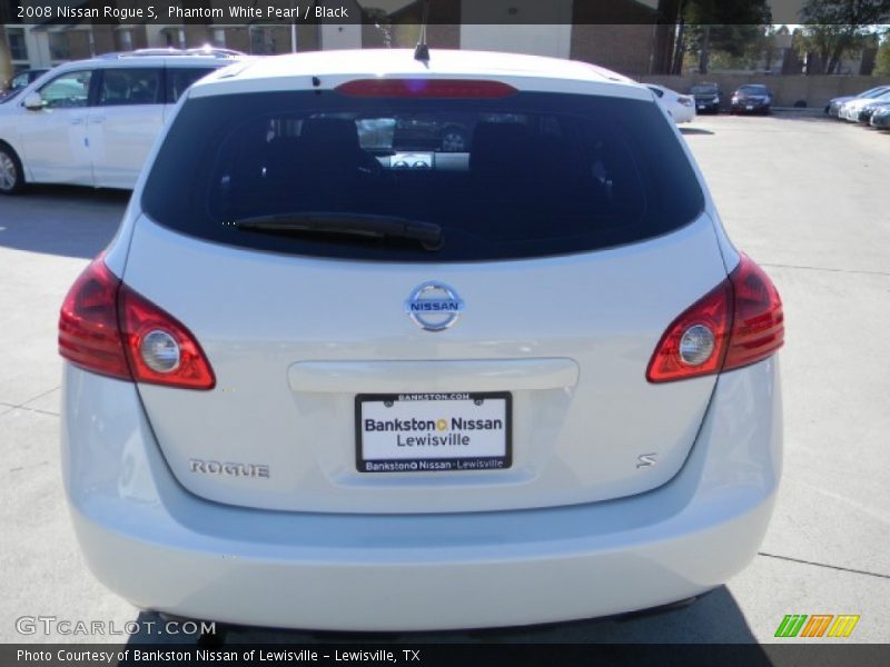 Phantom White Pearl / Black 2008 Nissan Rogue S