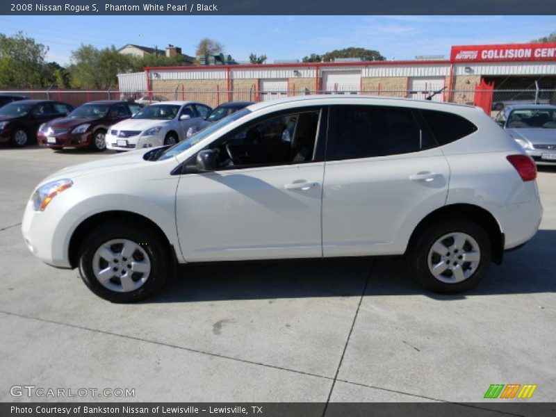 Phantom White Pearl / Black 2008 Nissan Rogue S