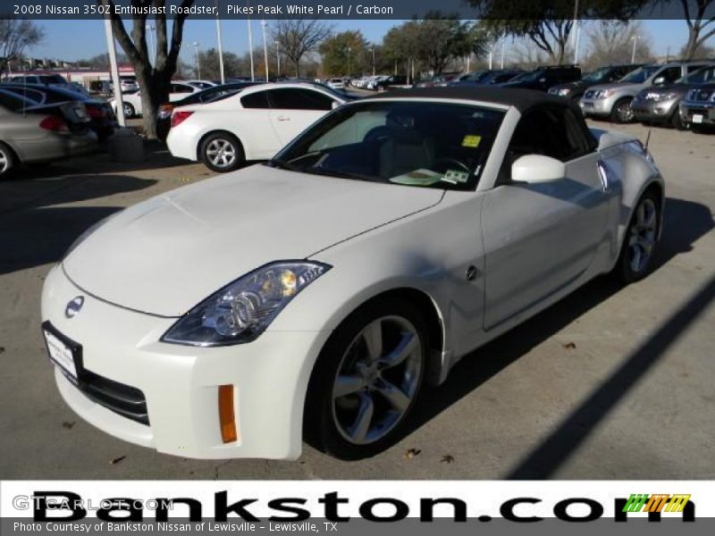 Pikes Peak White Pearl / Carbon 2008 Nissan 350Z Enthusiast Roadster