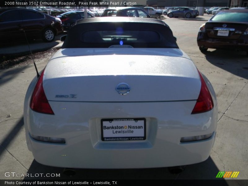 Pikes Peak White Pearl / Carbon 2008 Nissan 350Z Enthusiast Roadster