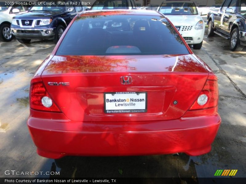 Rallye Red / Black 2005 Honda Civic LX Coupe