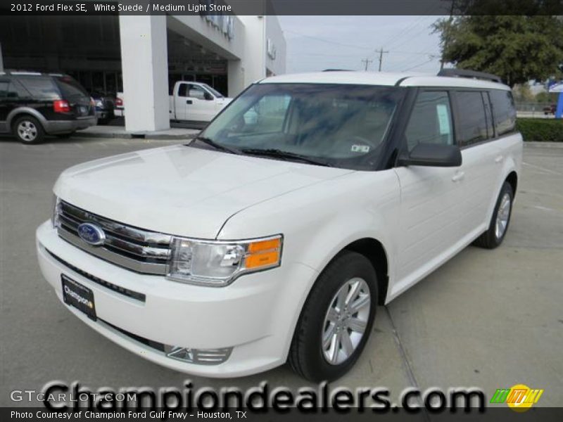 White Suede / Medium Light Stone 2012 Ford Flex SE