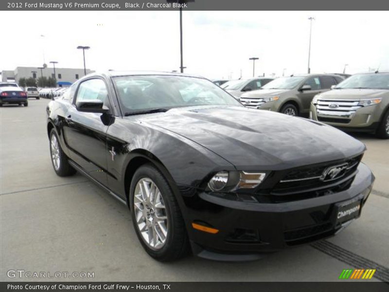 Black / Charcoal Black 2012 Ford Mustang V6 Premium Coupe