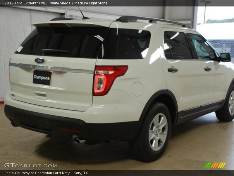 White Suede / Medium Light Stone 2012 Ford Explorer FWD