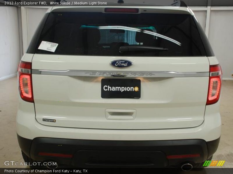 White Suede / Medium Light Stone 2012 Ford Explorer FWD