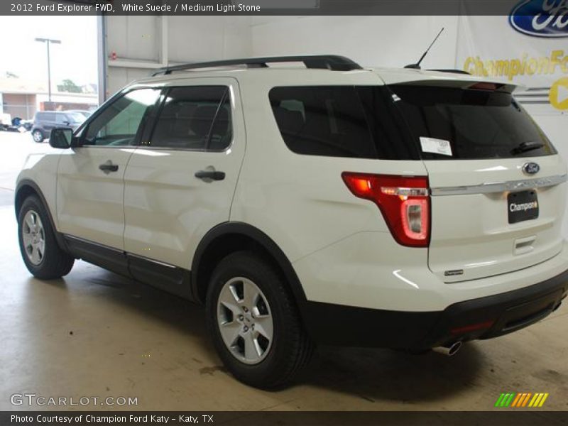 White Suede / Medium Light Stone 2012 Ford Explorer FWD