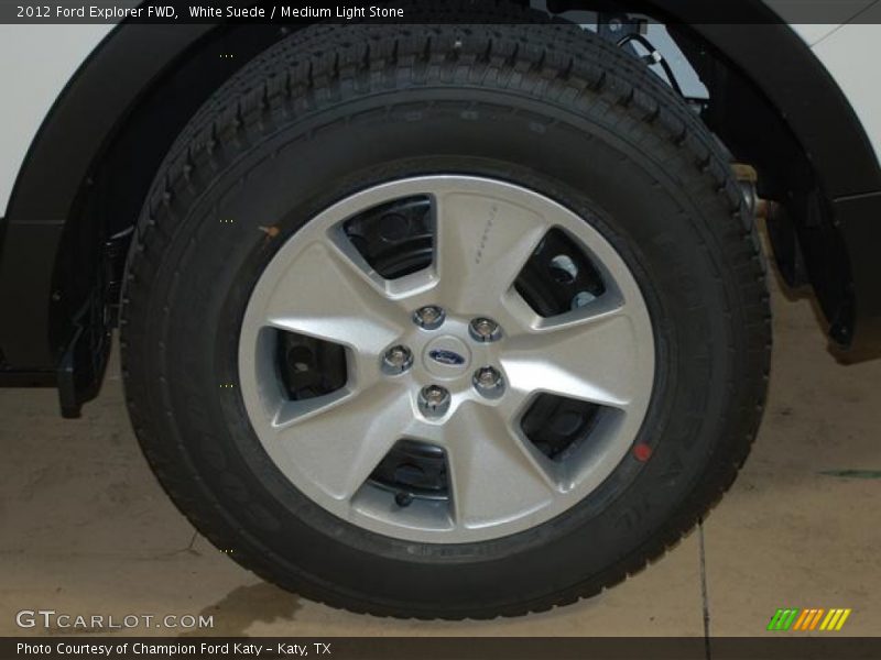 White Suede / Medium Light Stone 2012 Ford Explorer FWD