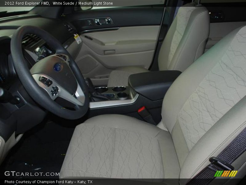 White Suede / Medium Light Stone 2012 Ford Explorer FWD