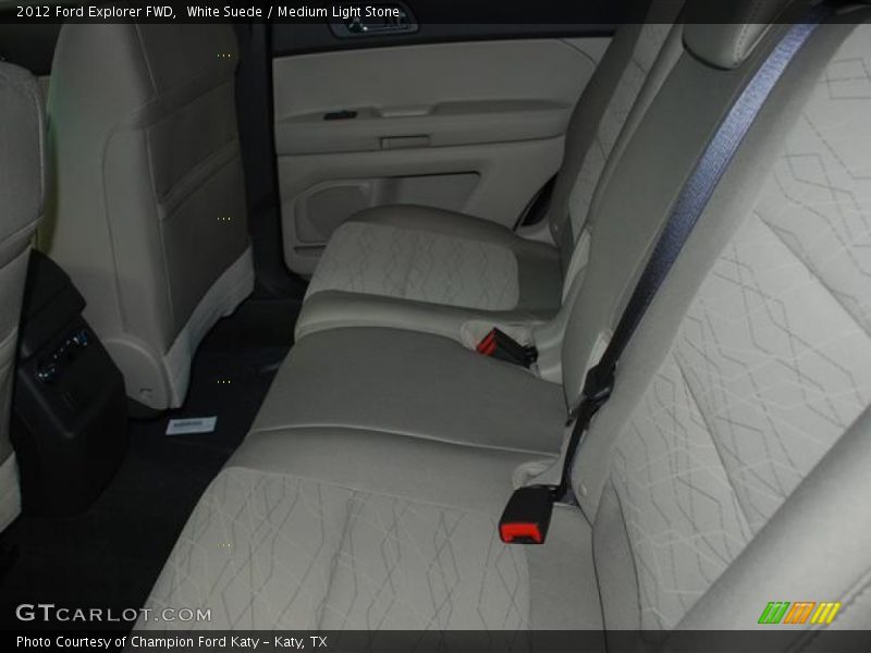 White Suede / Medium Light Stone 2012 Ford Explorer FWD